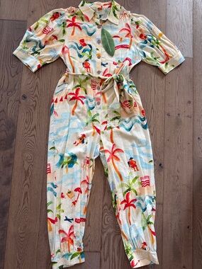 FARM Rio Multicolor Tropical Print Jumpsuit